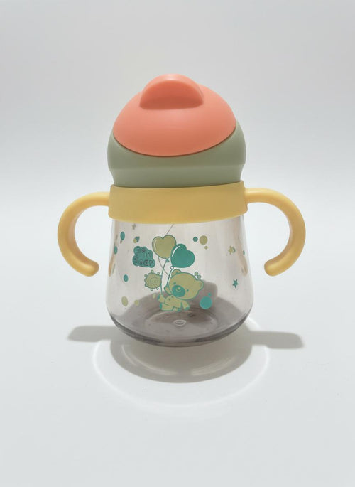 2-in-1 Baby Feeding Set – Spill-Proof Training Cup with Handles + Silicone Pacifier Clip | BPA-Free Toddler Essentials | Perfect Gift for Babies